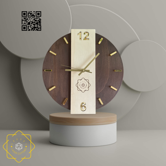 Modern Wall Clock With Logo 300mm