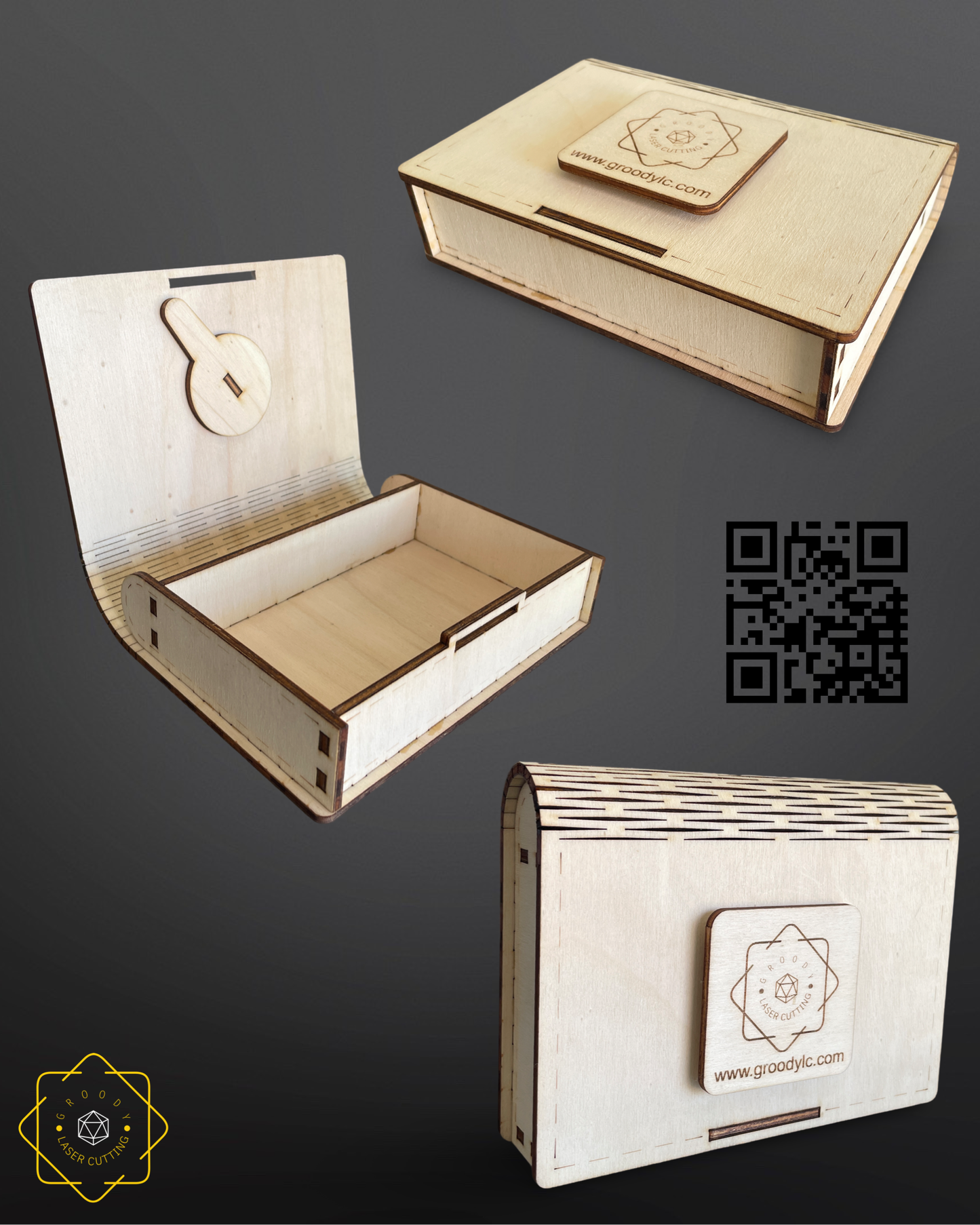 Wooden Gift Box with lock & Your Logo