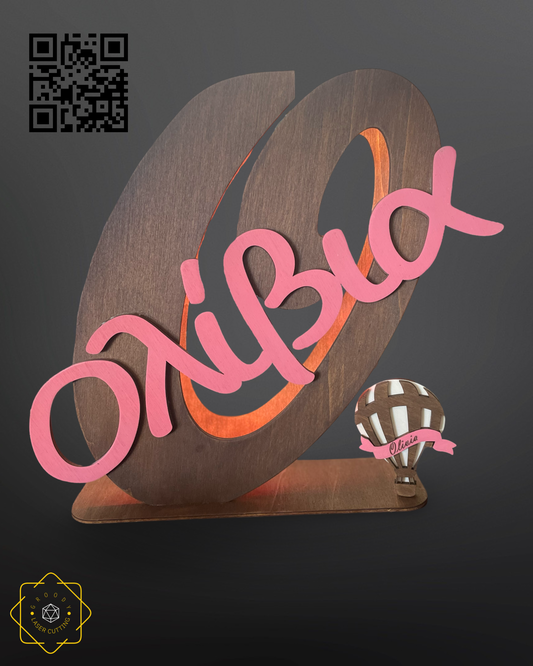 Name and Letter for Girl with RGB Led (Hight 300mm)