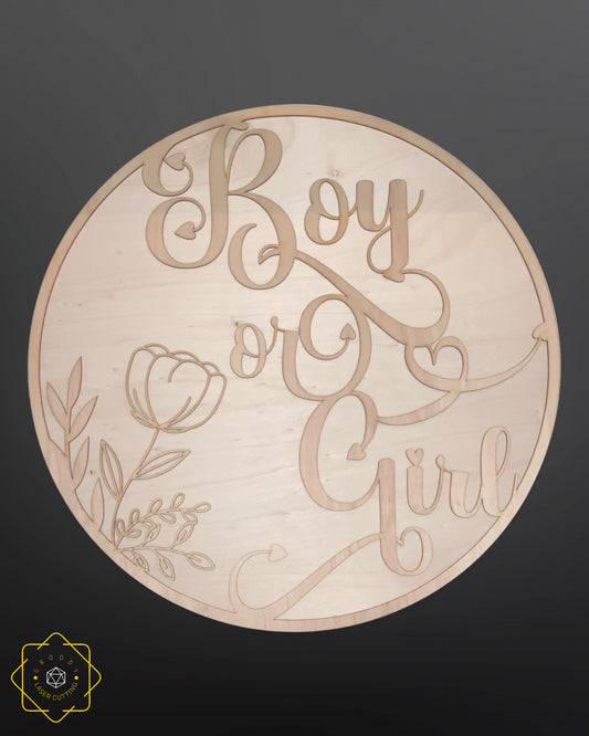 Wooden Gender Reveal