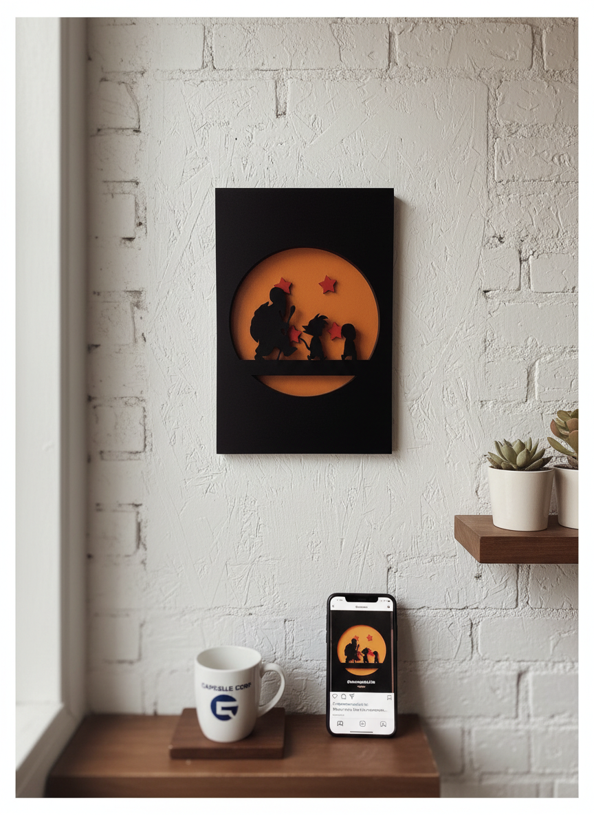 Πόστερ Καδράκι Anime Son Goku, Grille & Xelonotzini – Dragon Ball Διακόσμηση