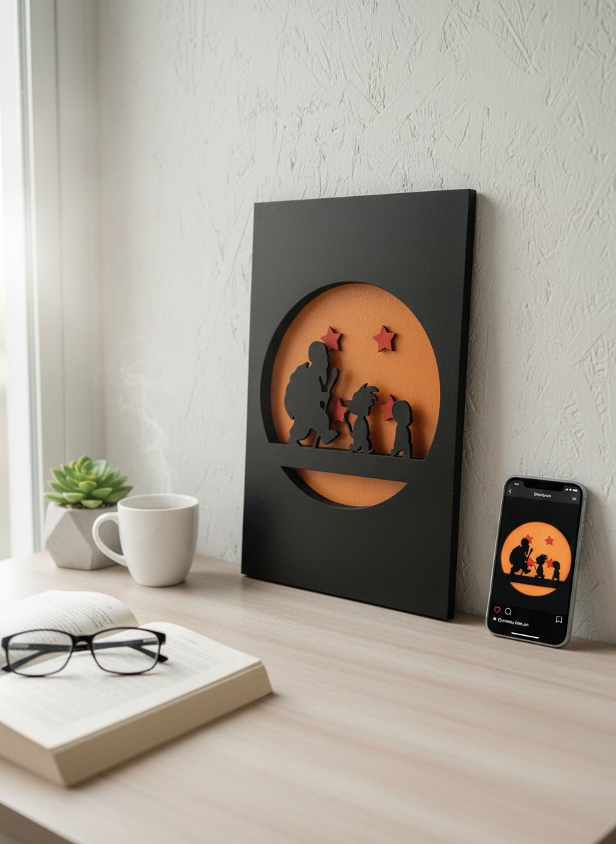 Πόστερ Καδράκι Anime Son Goku, Grille & Xelonotzini – Dragon Ball Διακόσμηση