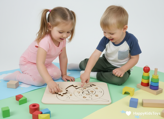 Ξύλινο Εκπαιδευτικό Παζλ Σαλιγκάρι με Αριθμούς (1–10)