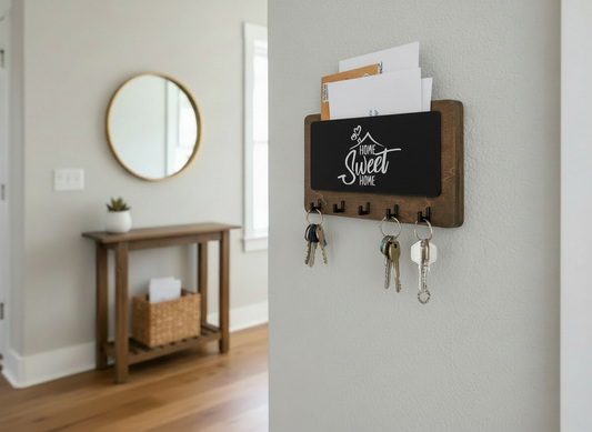 Entryway Key Holder with Mail Organizer – Home Sweet Home